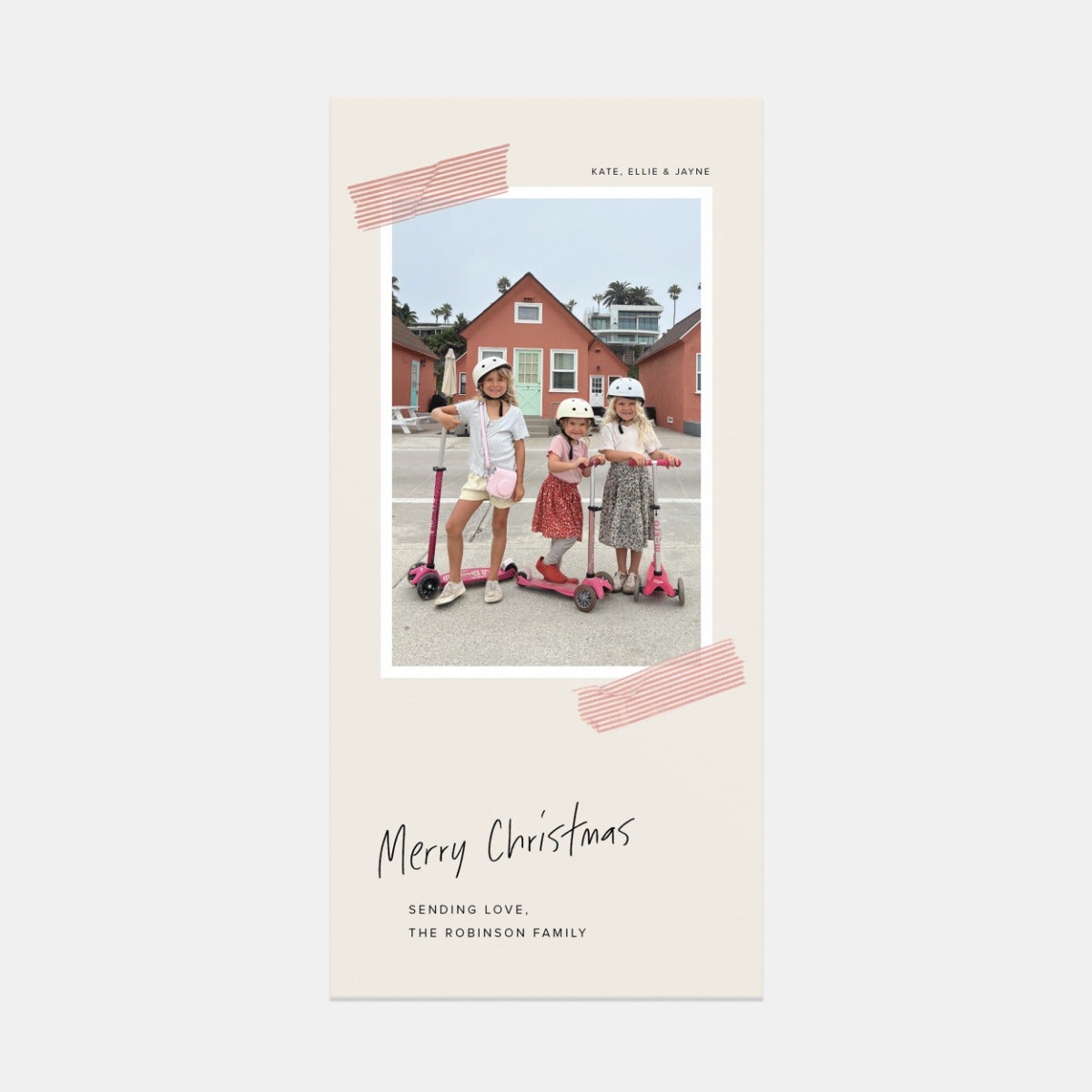 Taped Photo Christmas Card