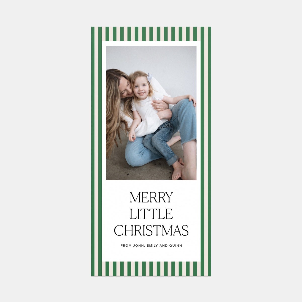 Vintage Stripes Christmas Card
