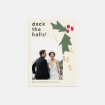 Abstract Holly Holiday Card