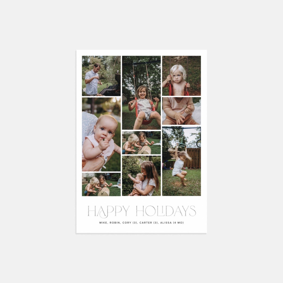 Classic 9-Image Holiday Card