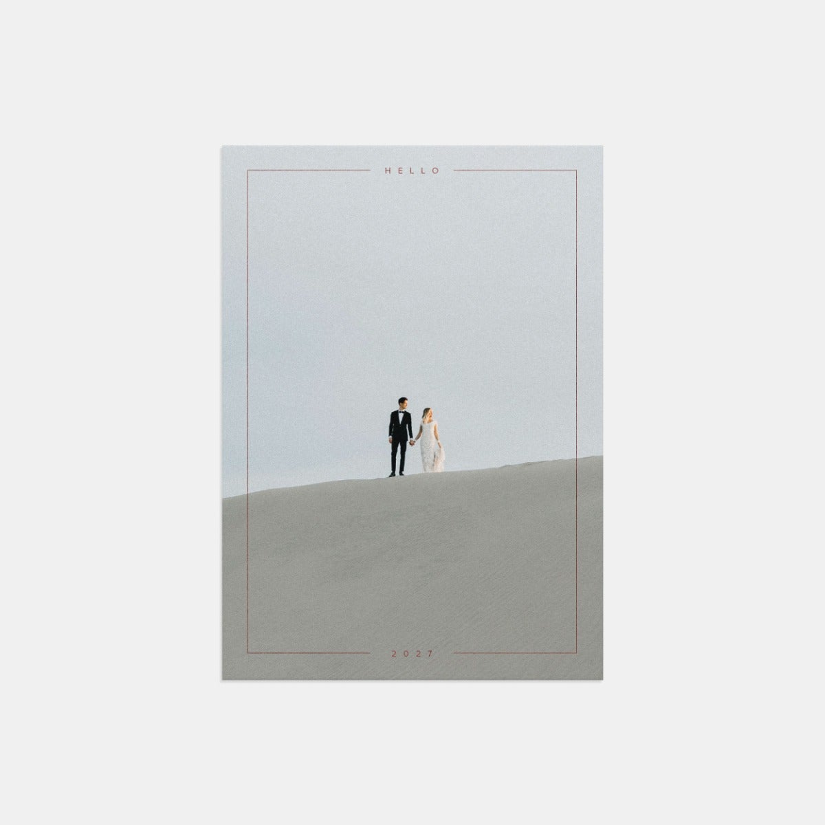 Minimal Bordered 2027 New Year Card by Artifact Uprising | Cards