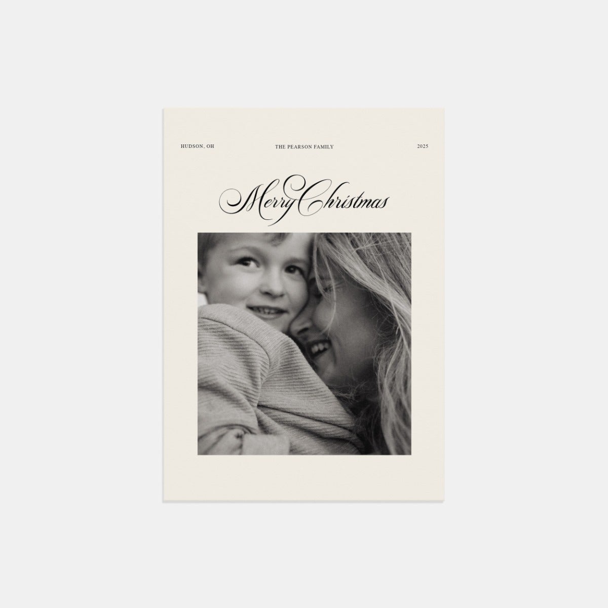 Traditional Script Christmas Card