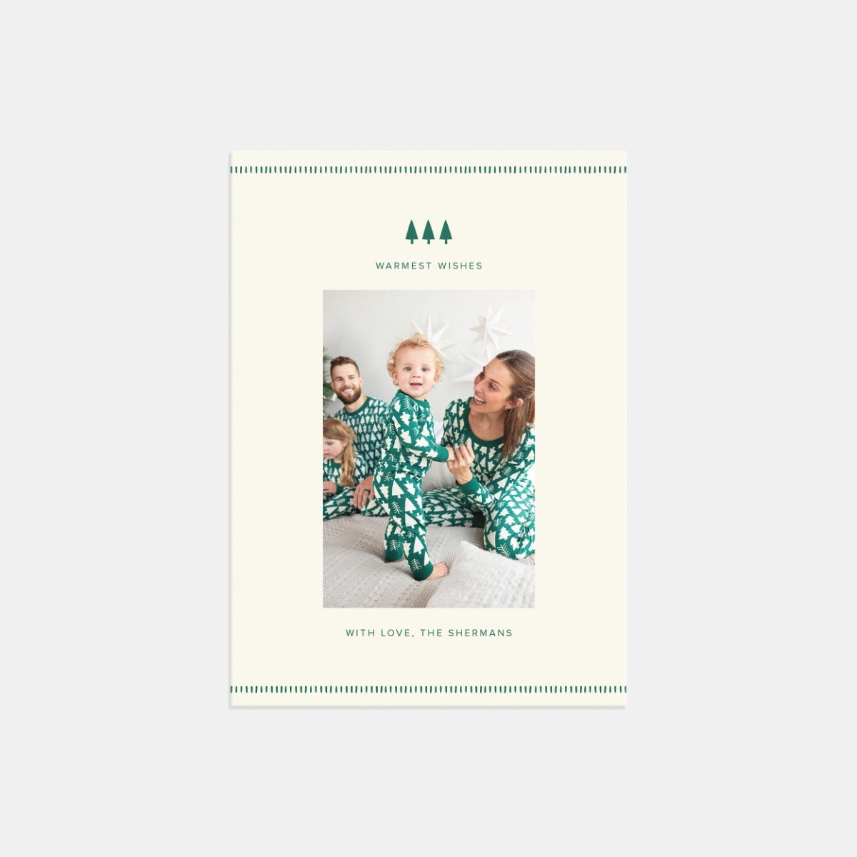 Hanna Andersson Wintergreen Trees Holiday Card by Artifact Uprising | Cards