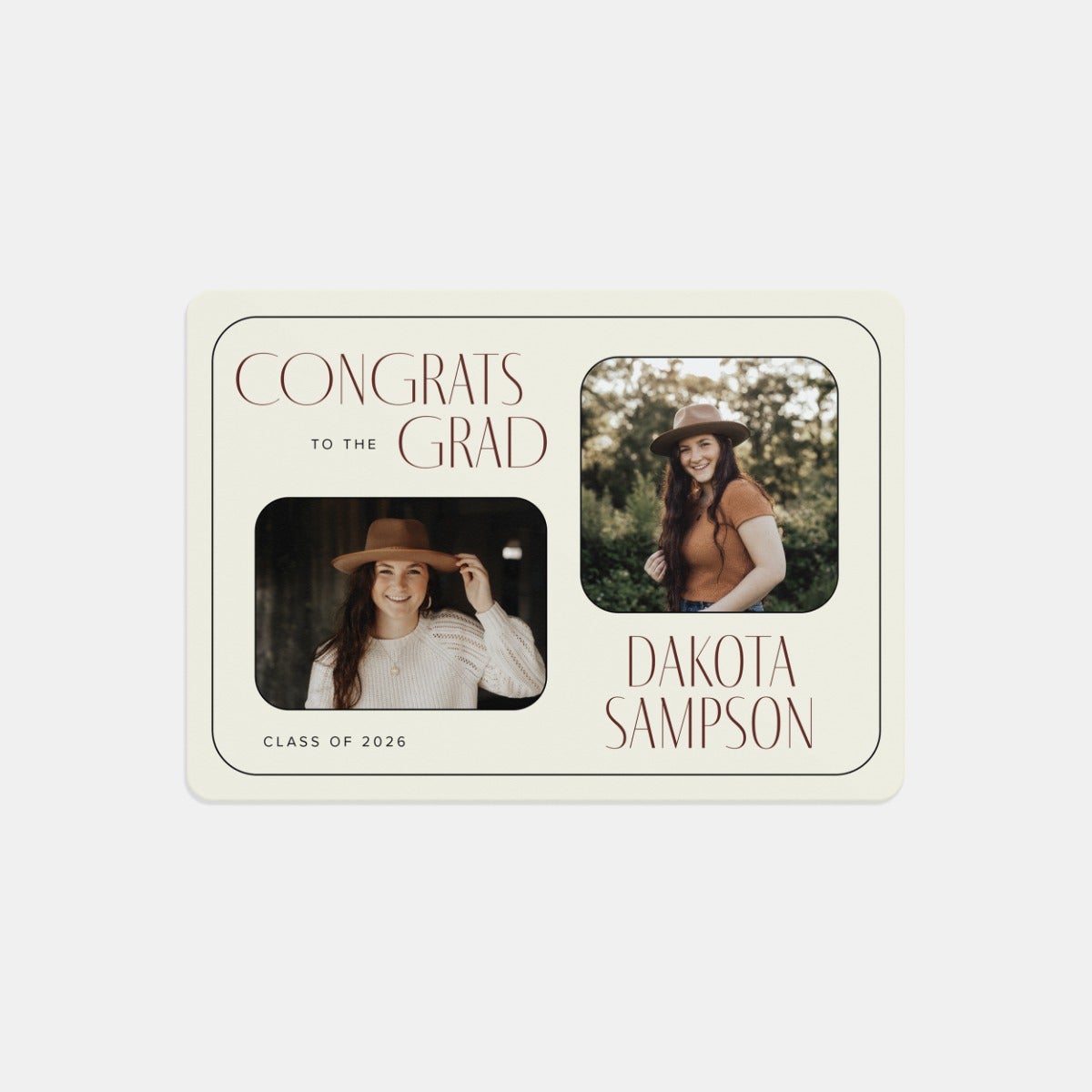 Classic Duo Graduation Announcement by Artifact Uprising | Cards