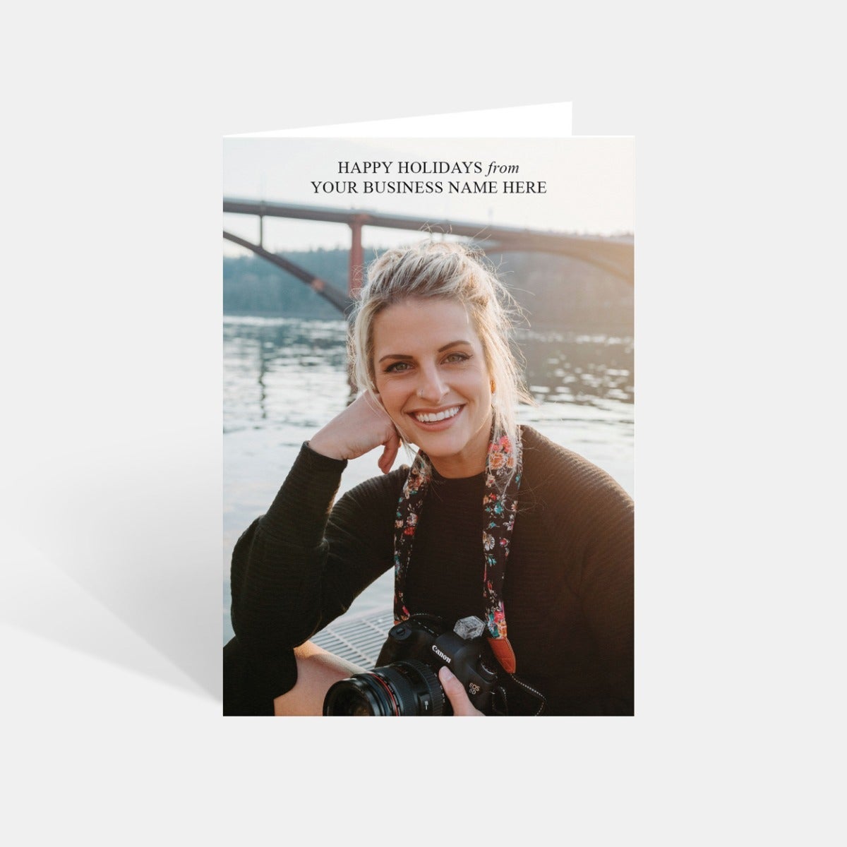 Design Your Own Folded Business Holiday Card
