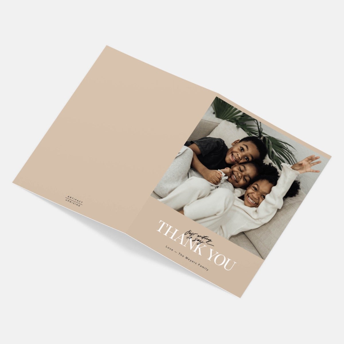 Easy Minimalist Folded Thank You Card