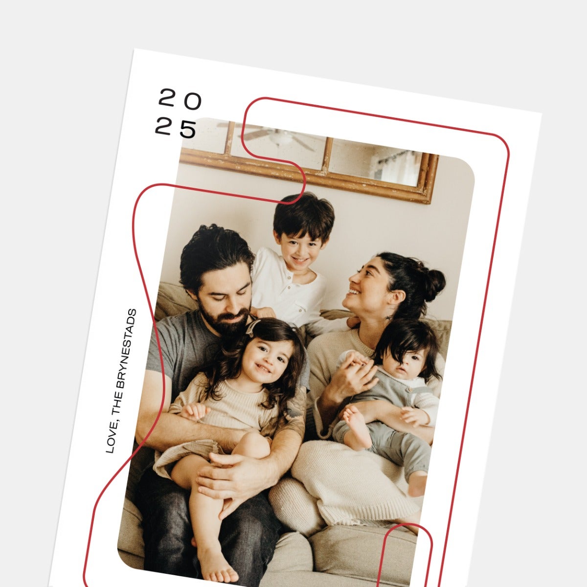 Simple Contour Holiday Card