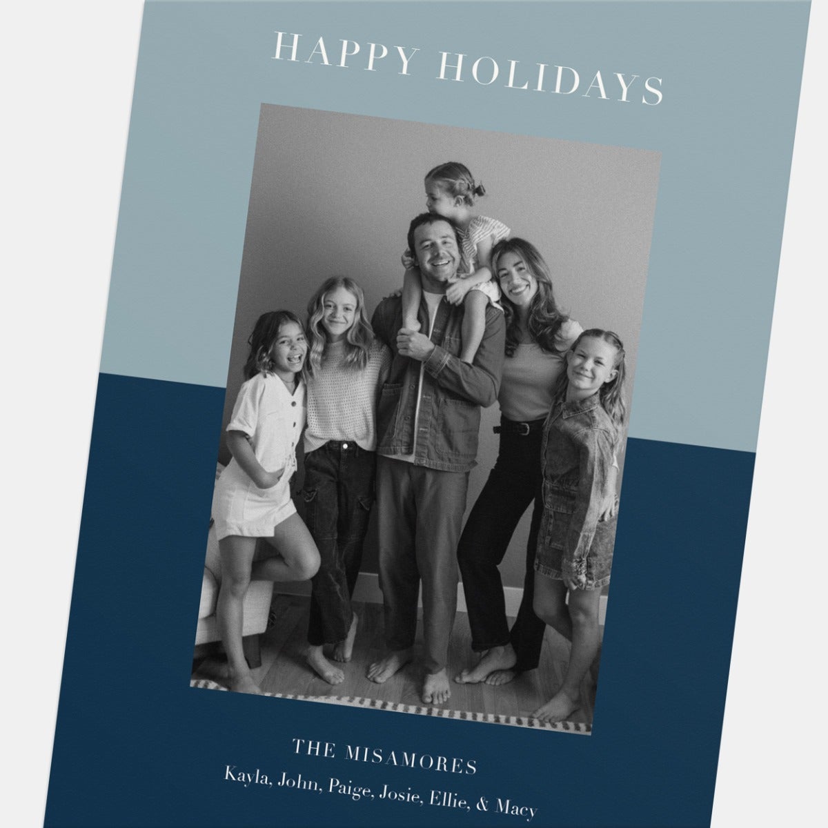 Tone-On-Tone Holiday Card
