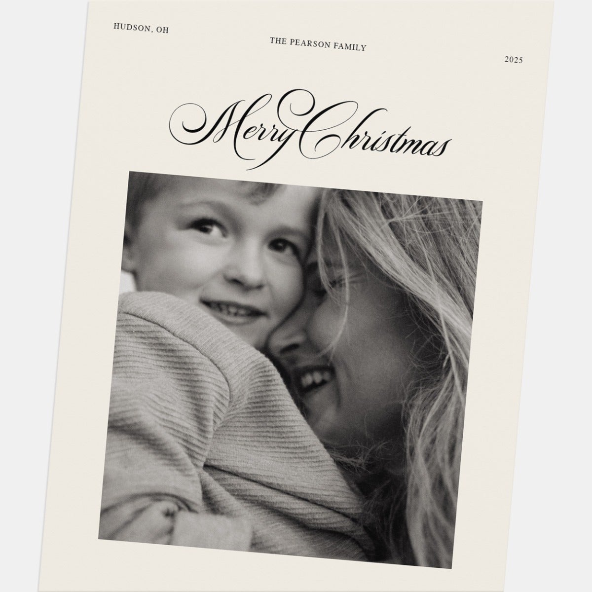 Traditional Script Christmas Card