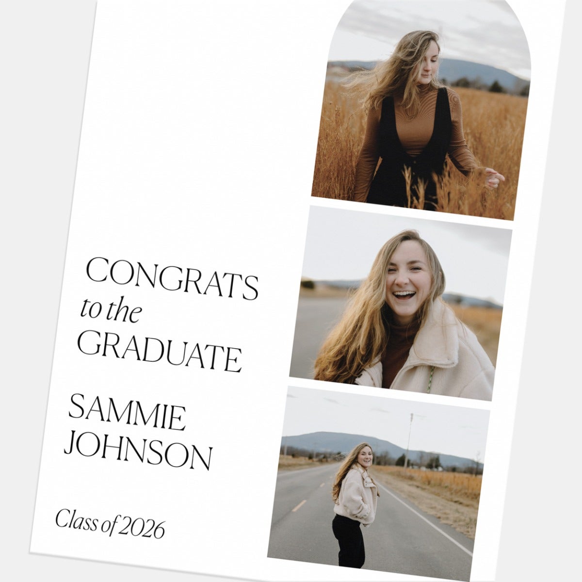 Tri-Photo Arch Graduation Announcement by Artifact Uprising | Cards