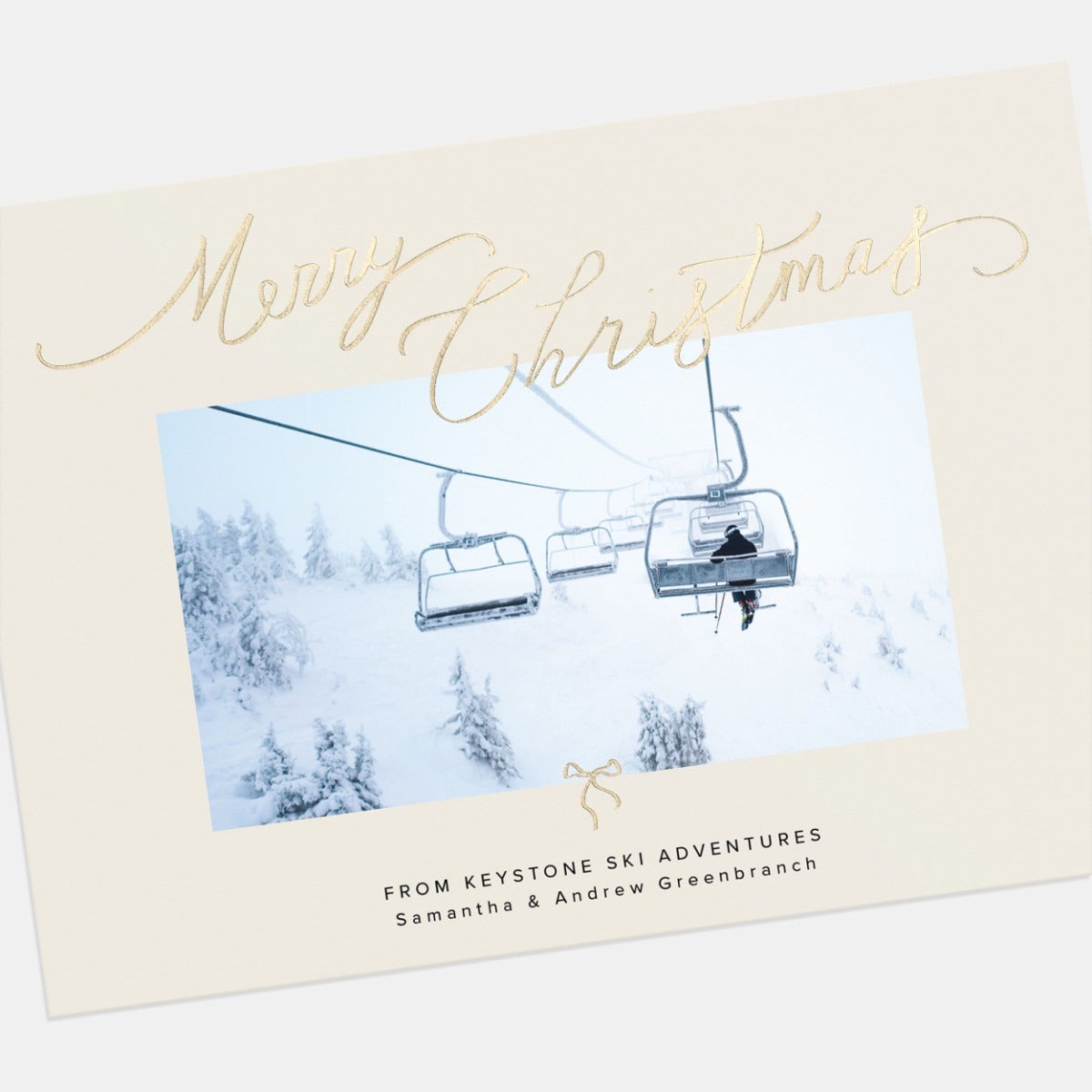 Merry Christmas Bow Business Card
