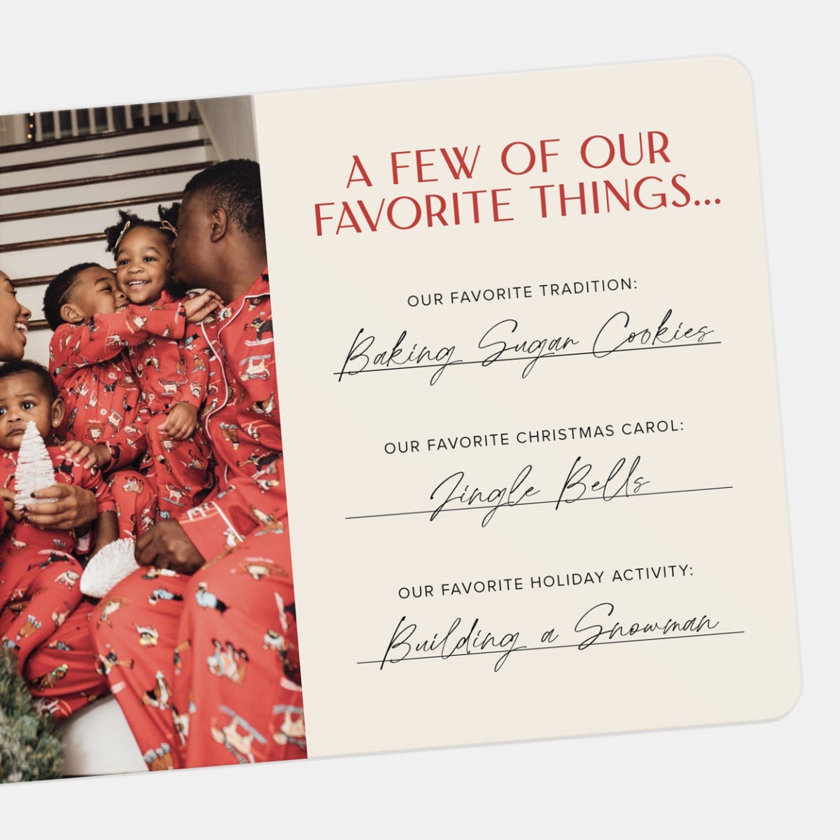 Our Favorite Things Christmas Card