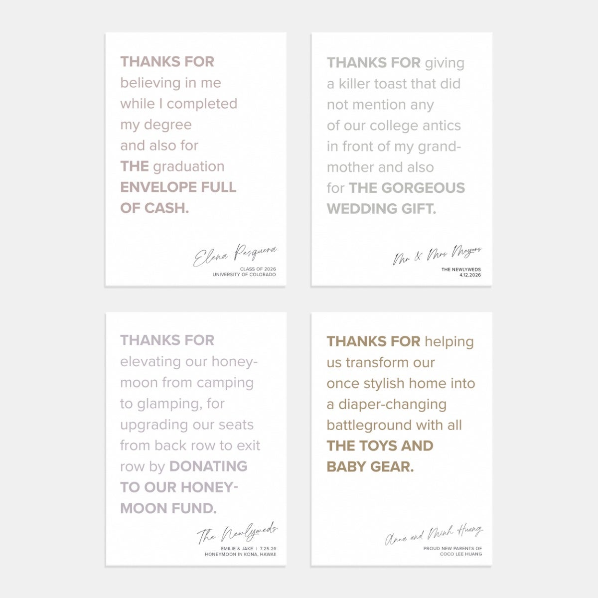 Thanks a Ton Personalized Thank You Card by Artifact Uprising | Cards