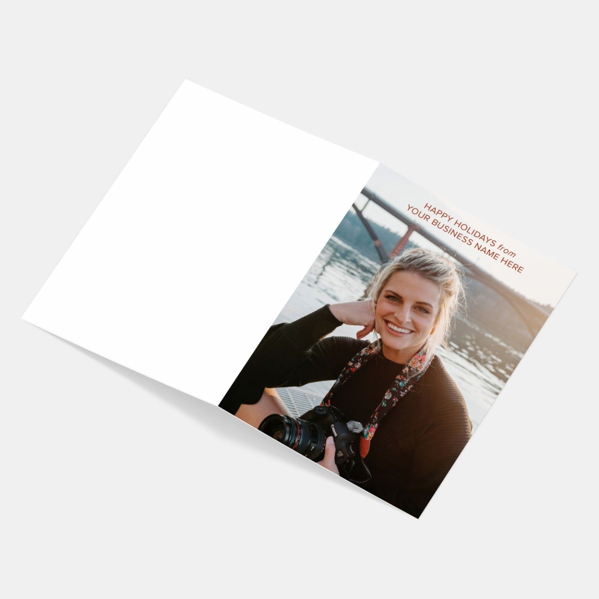Design Your Own Folded Business Holiday Card