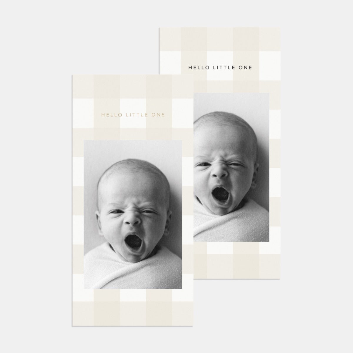 Gingham Baby Announcement by Artifact Uprising | Cards