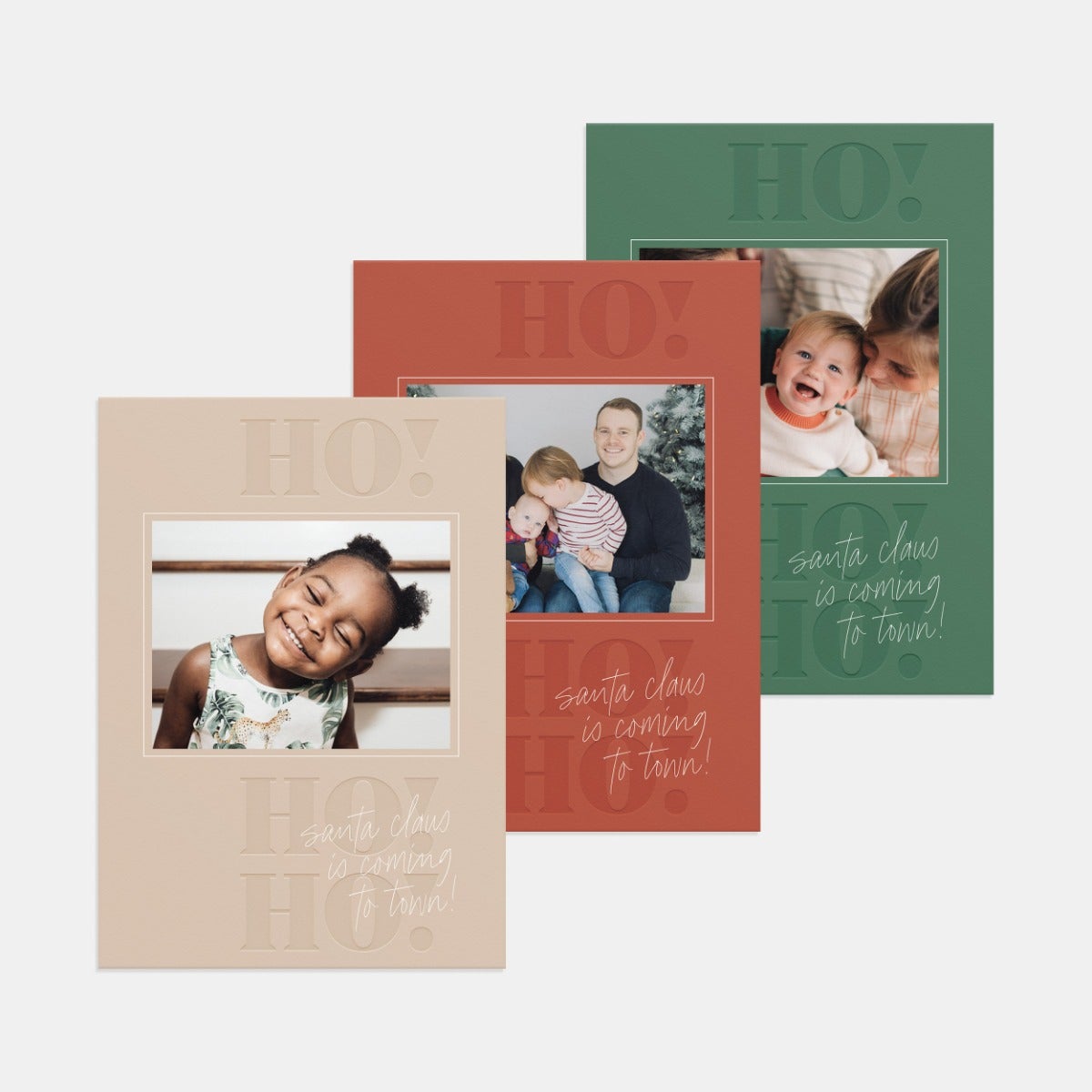 Ho! Ho! Ho! Debossed Christmas Card by Artifact Uprising | Cards