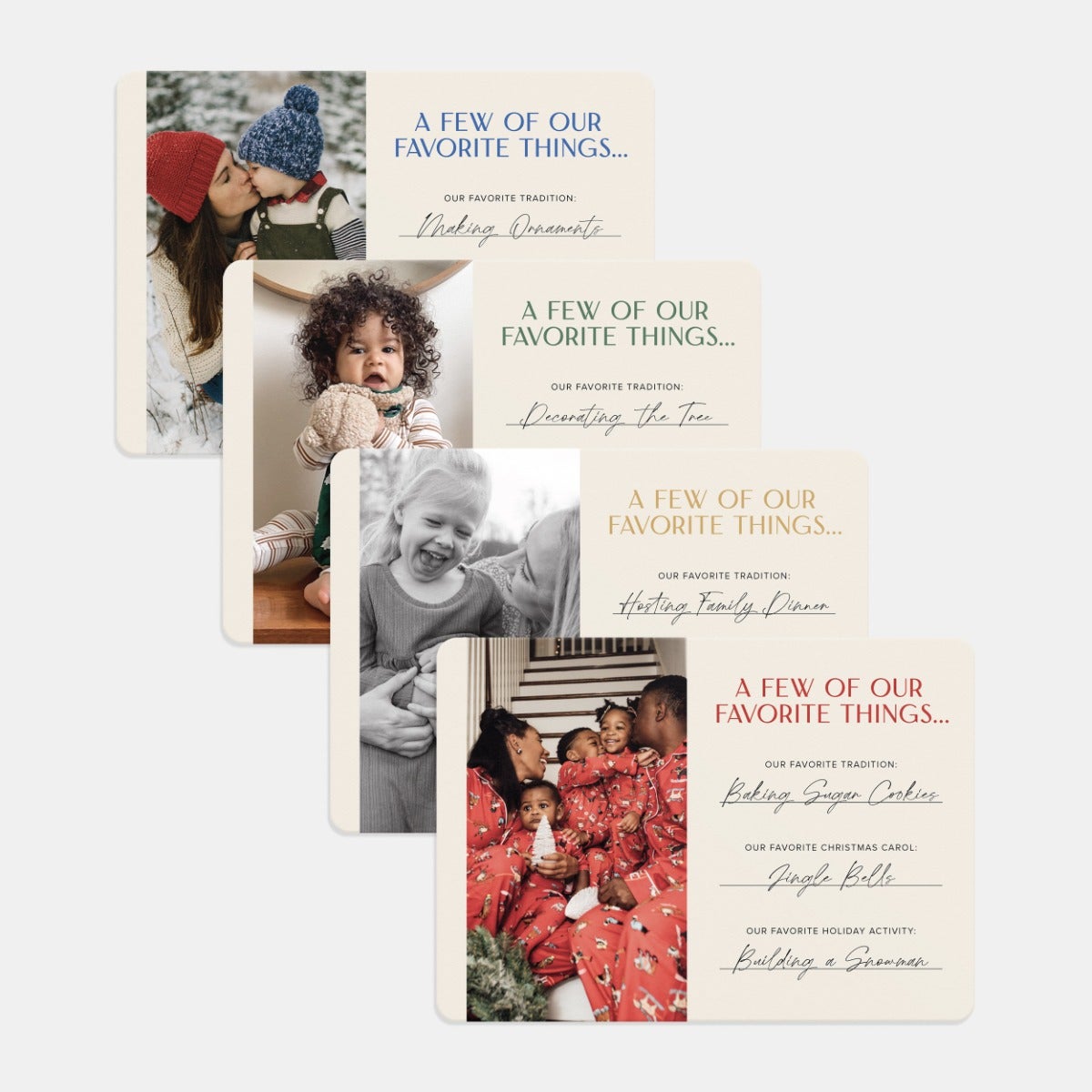 Our Favorite Things Christmas Card by Artifact Uprising | Cards