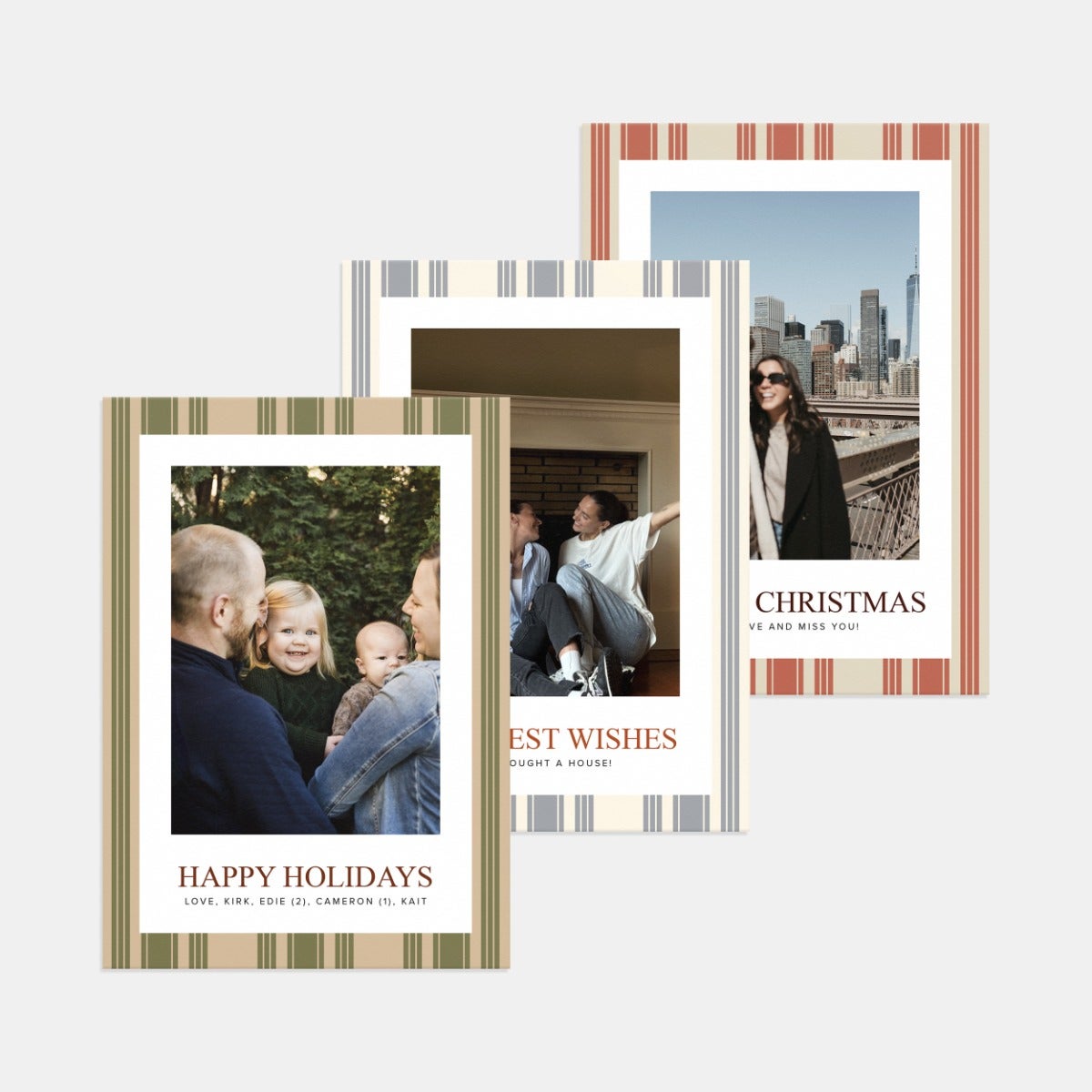 Heritage Stripe Christmas Card