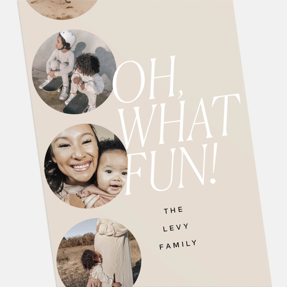 Oh What Fun Circles Holiday Card