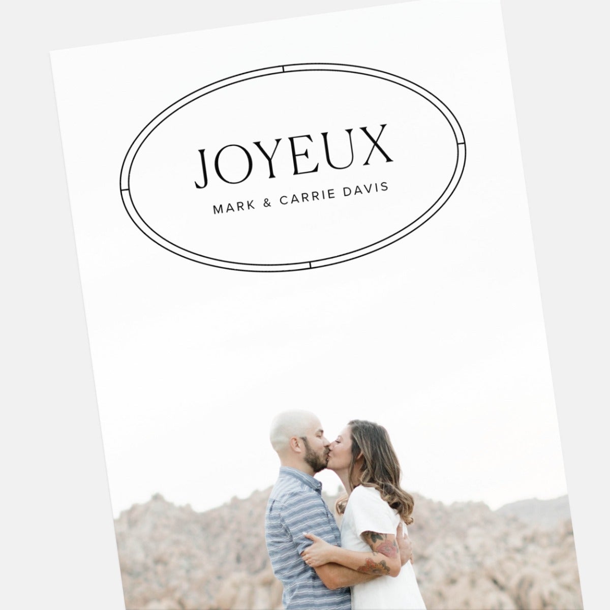 Simple Oval Holiday Card