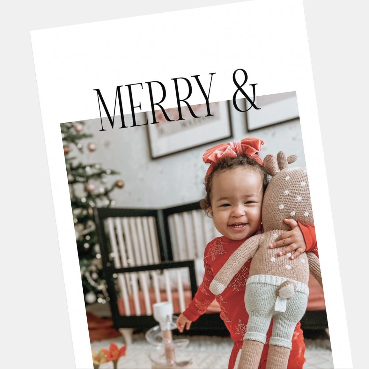 Stacked Merry & Bright Holiday Card