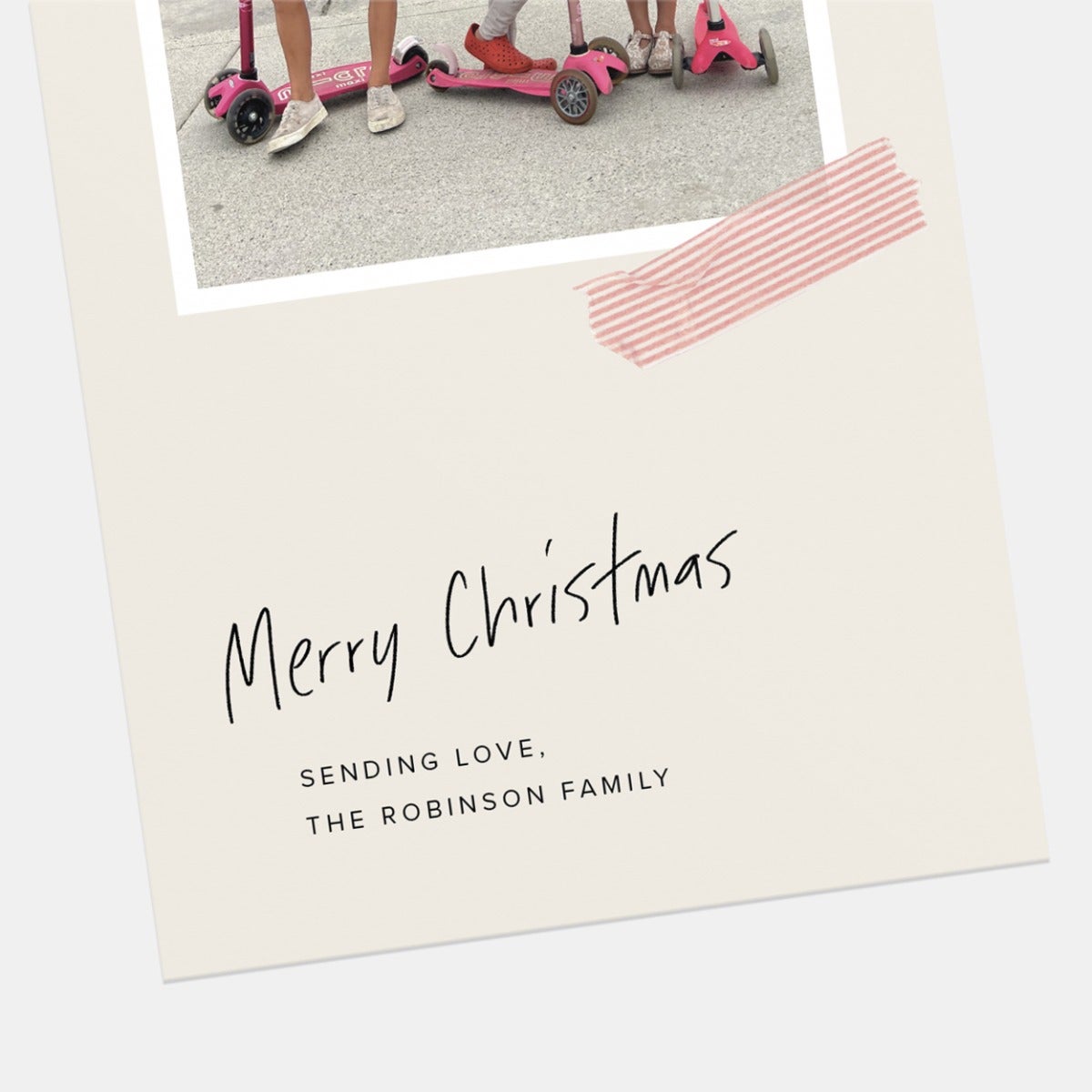 Taped Photo Christmas Card