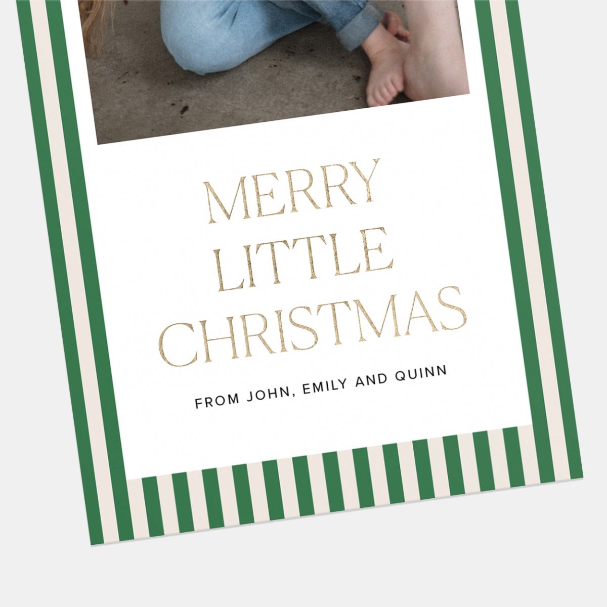 Vintage Stripes Christmas Card
