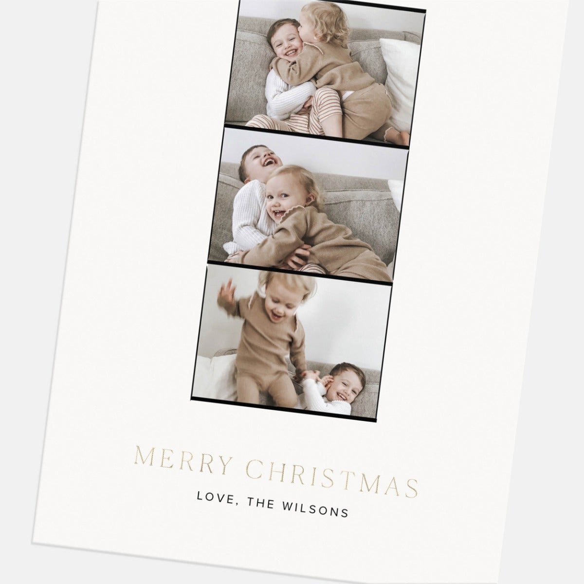 3-Image Photo Strip Holiday Card