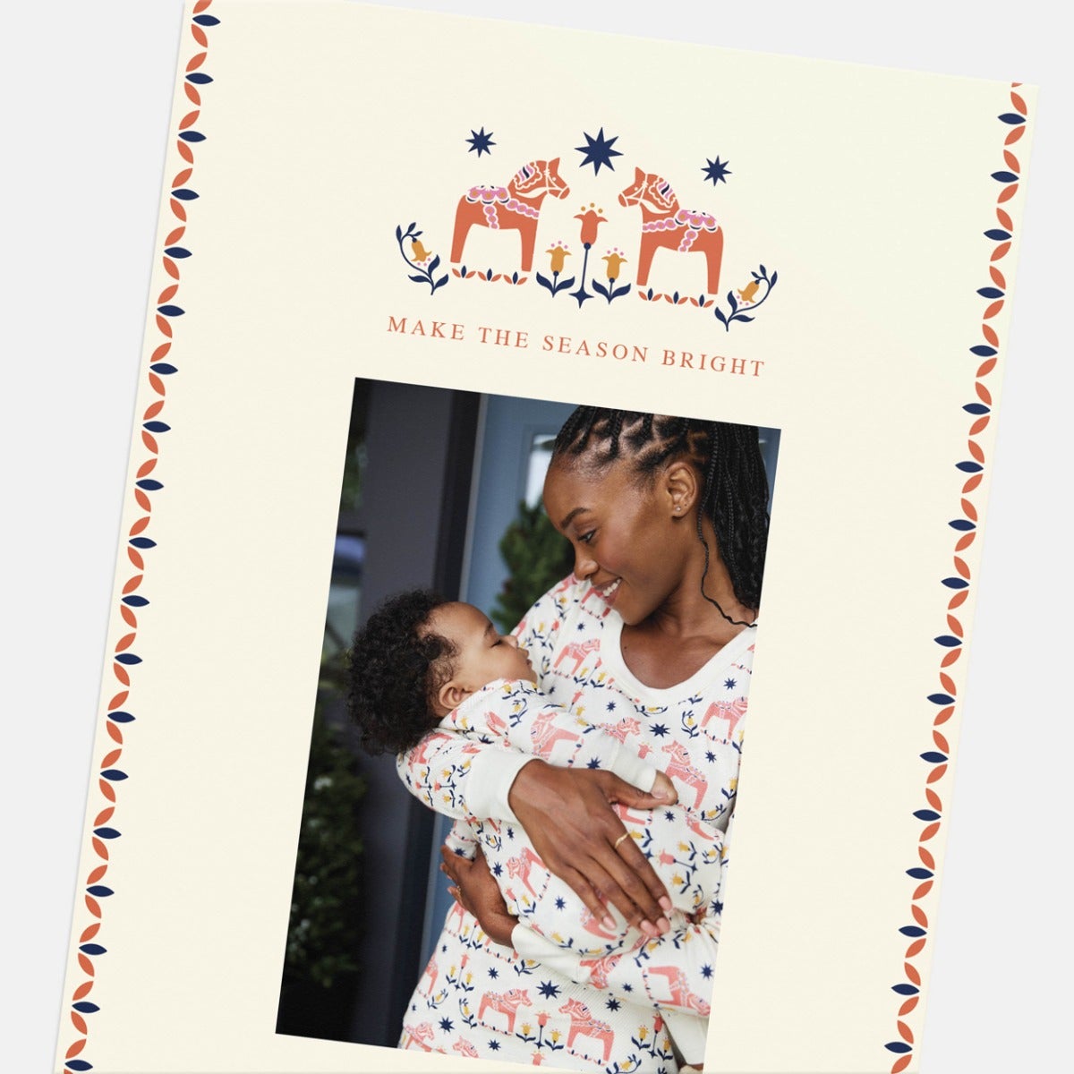 Hanna Andersson Dala Horse Holiday Card