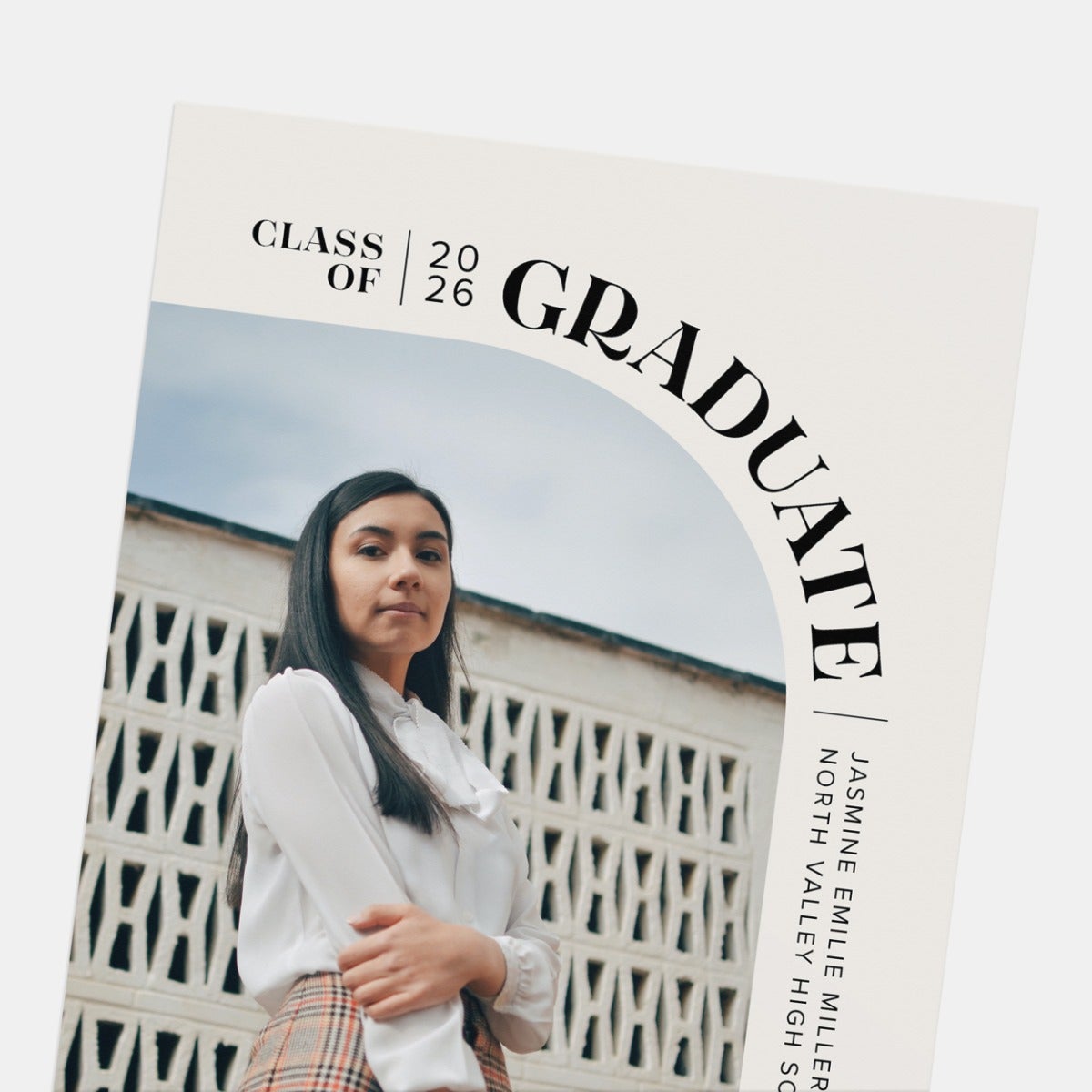 Modern Colorblock Graduation Announcement