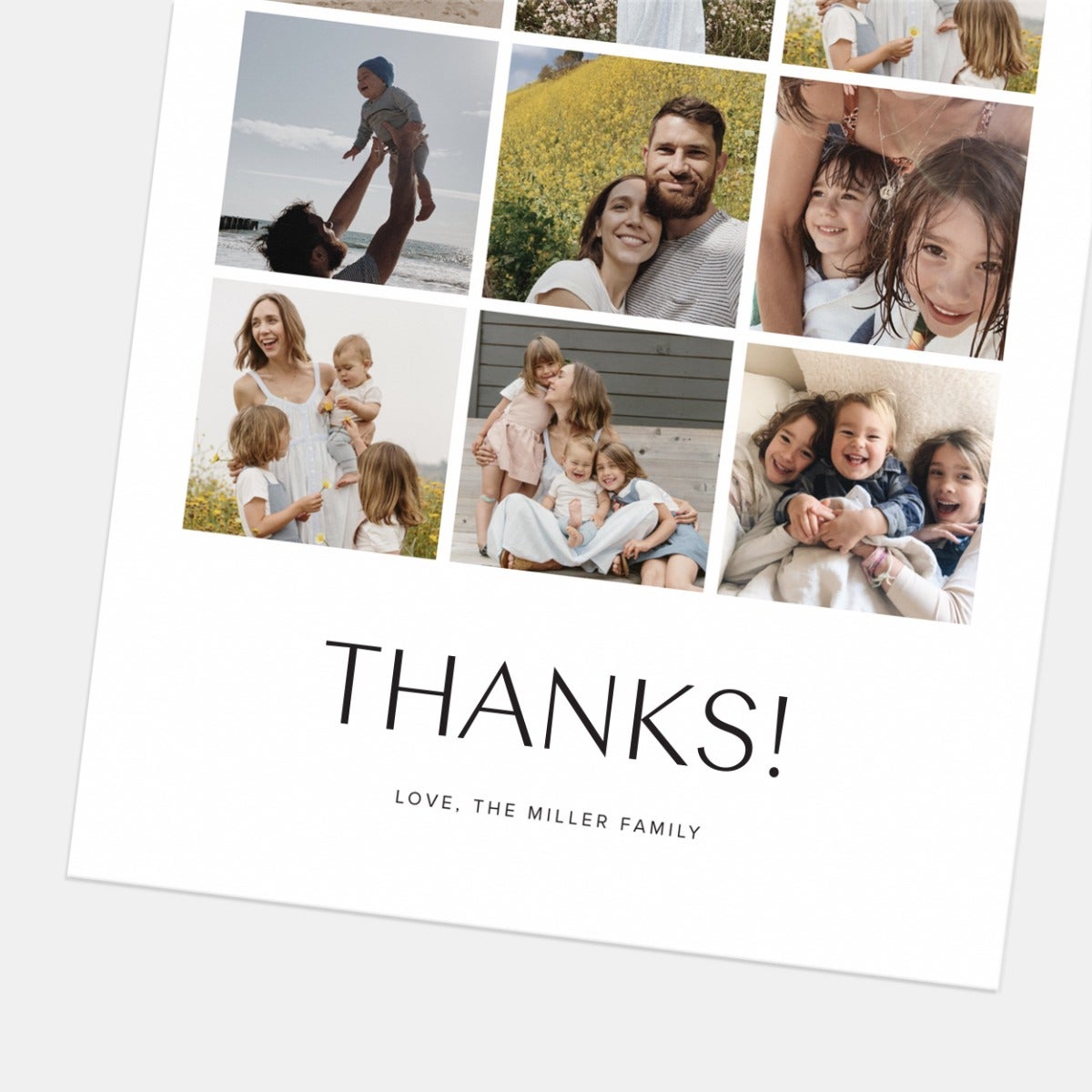 9-Image Thank You Card
