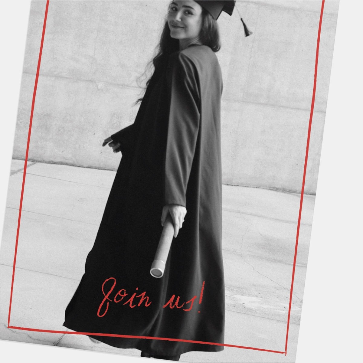 Organic Border Graduation Announcement