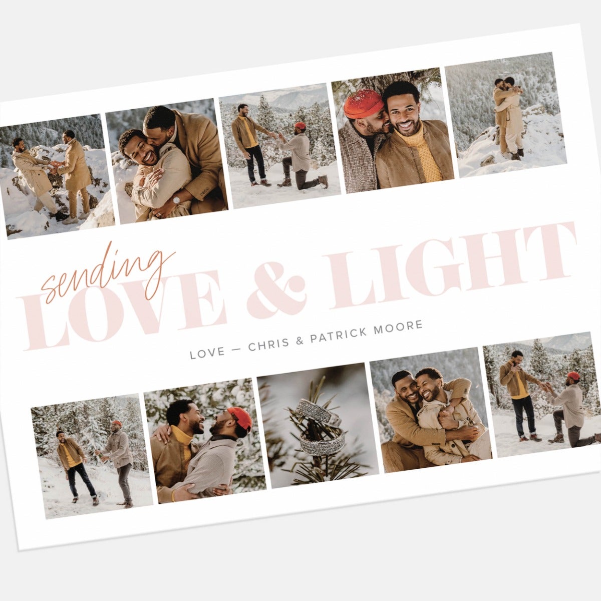 Pastel Greeting Multi-Image Holiday Card