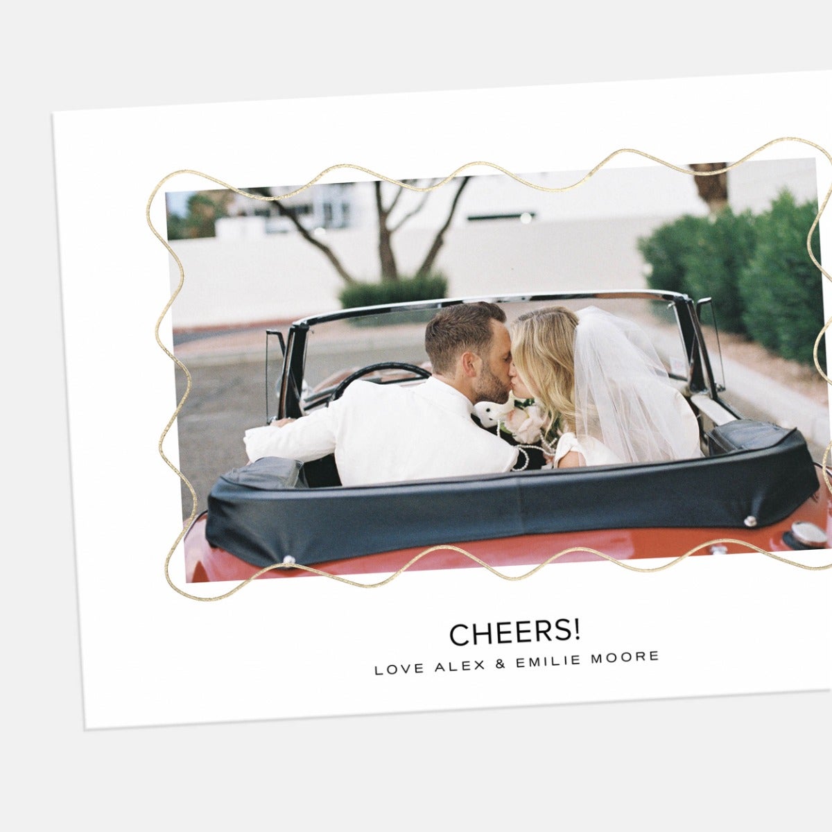 Wavy Line Holiday Card