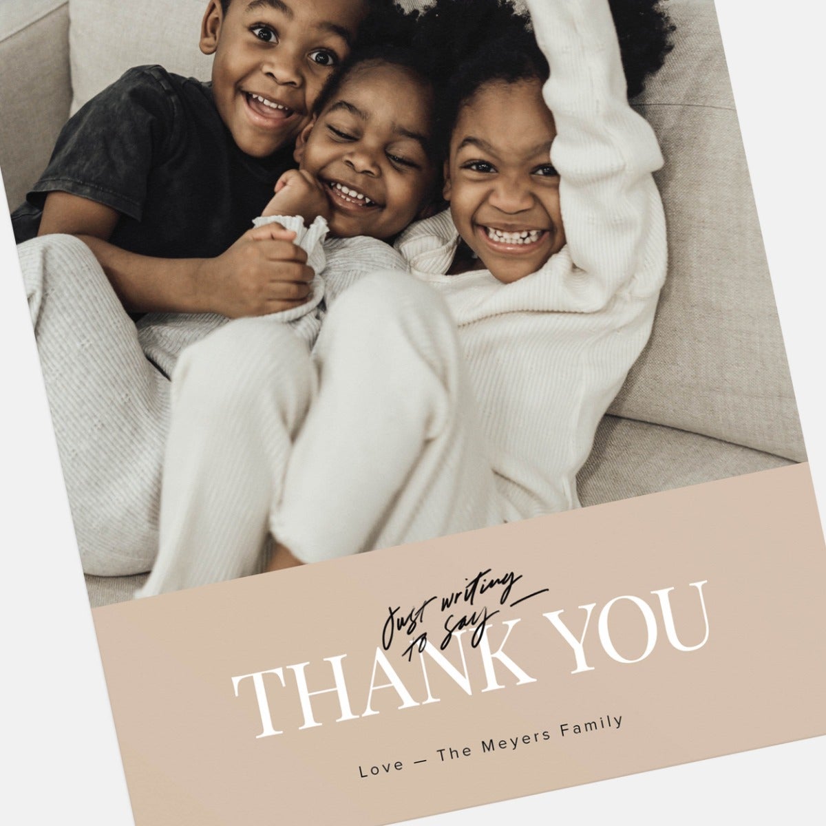 Easy Minimalist Folded Thank You Card