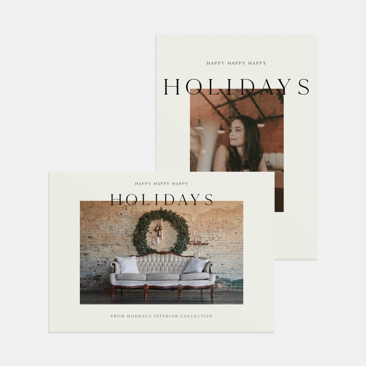 Modern Magazine Business Holiday Card