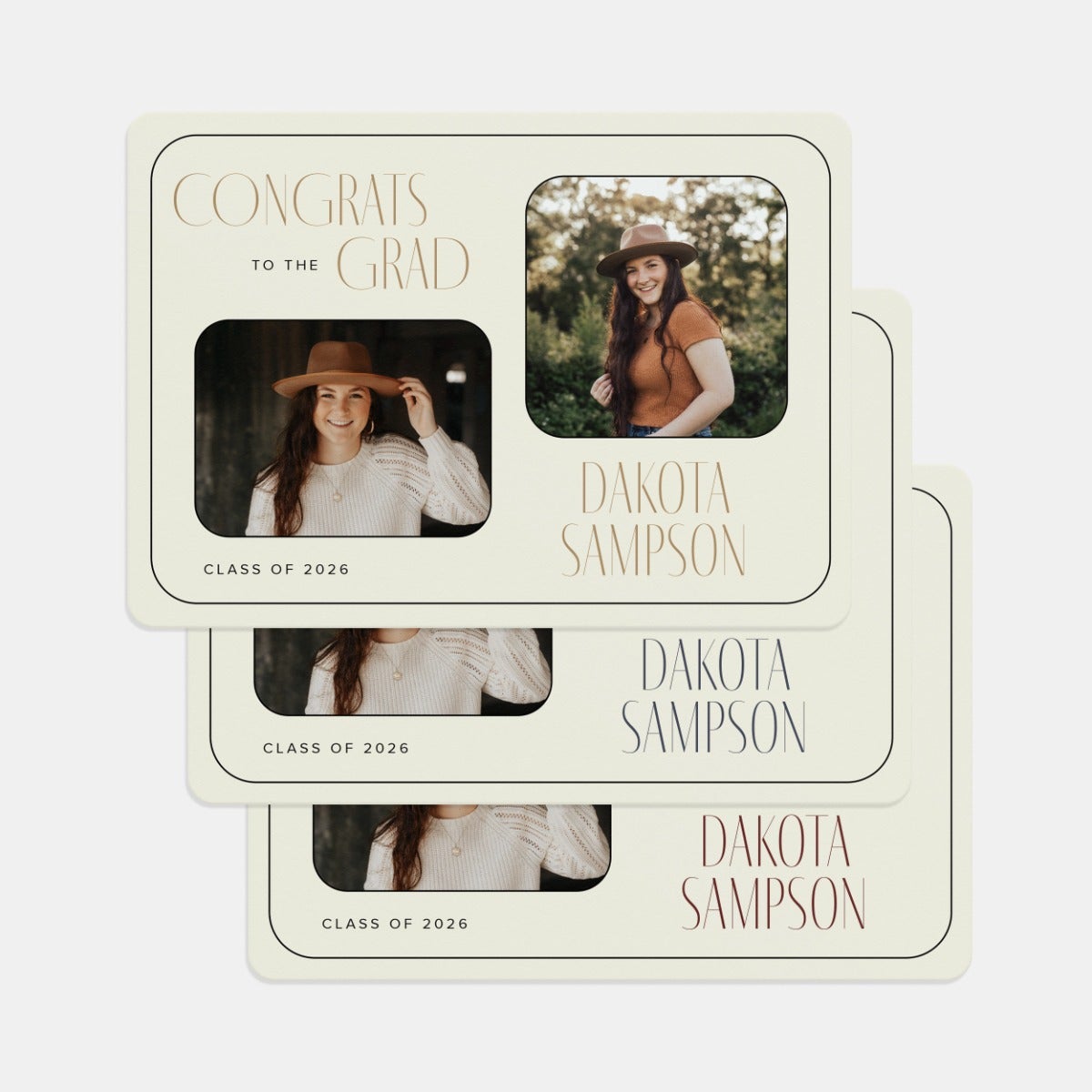 Classic Duo Graduation Announcement