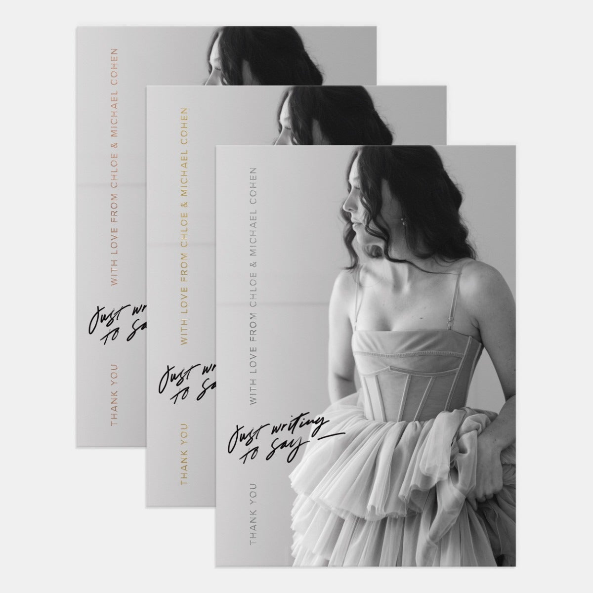 Just Writing to Say Thank You Card