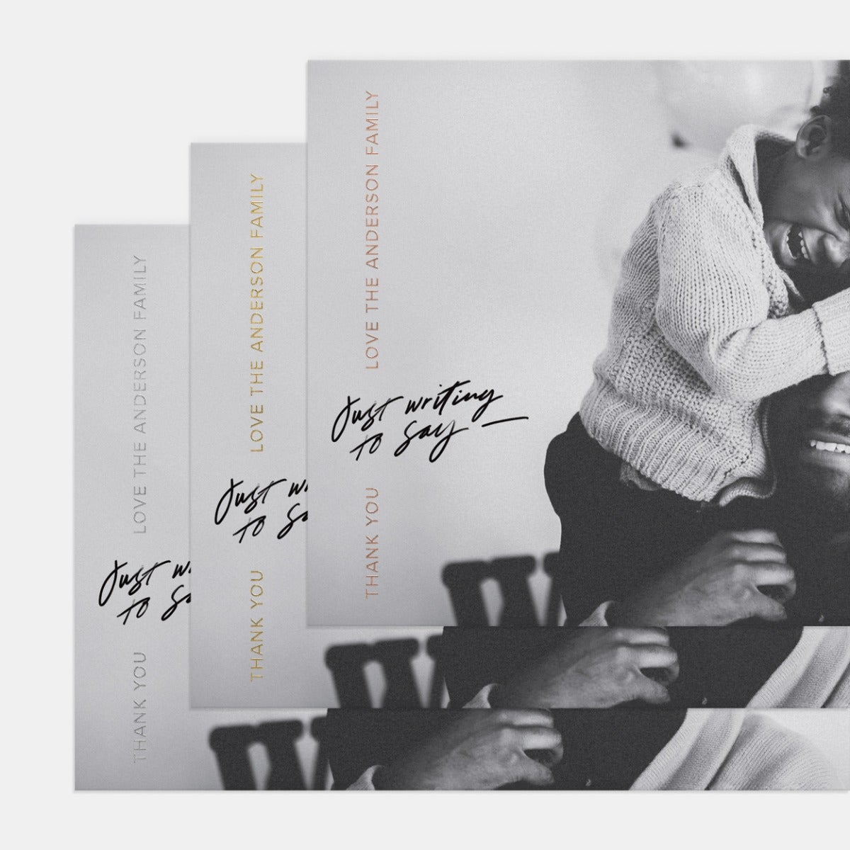 Just Writing to Say Thank You Card