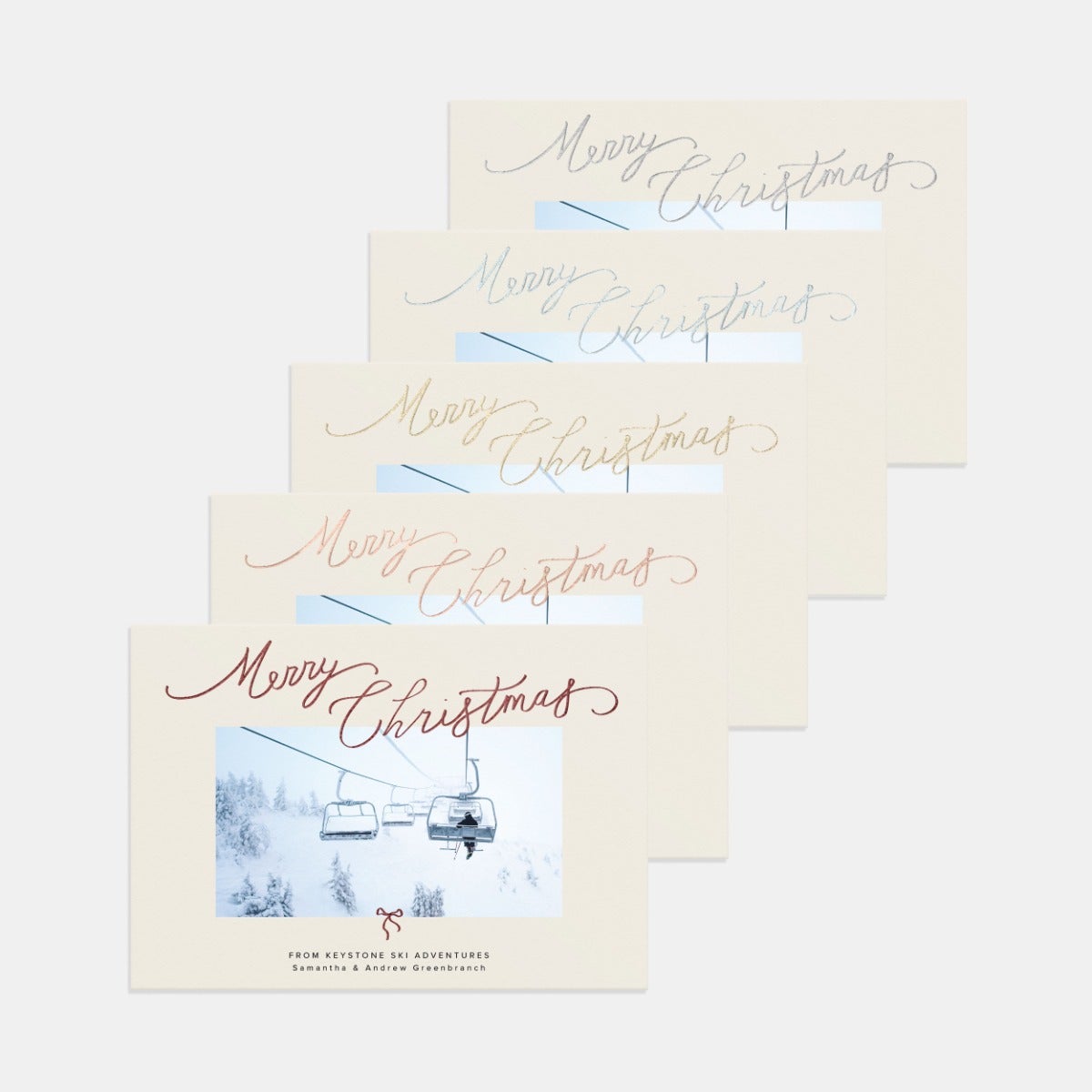 Merry Christmas Bow Business Card