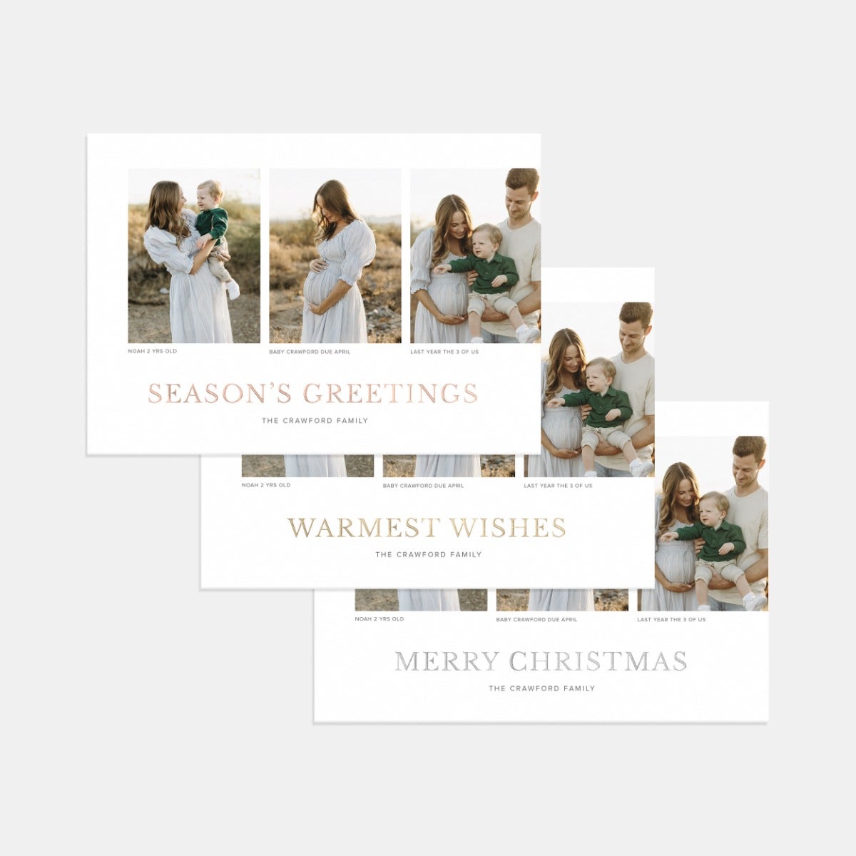 Photo Captions Holiday Card