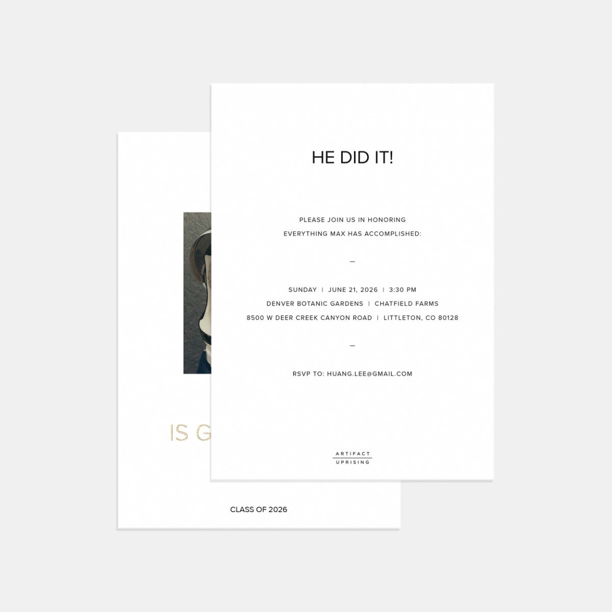 Minimalist Graduation Announcement