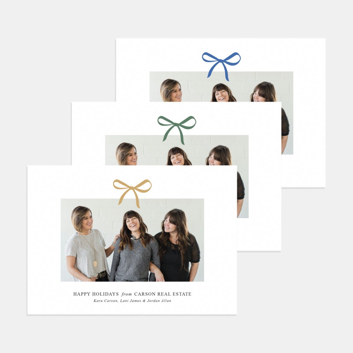 Tied With A Bow Business Holiday Card