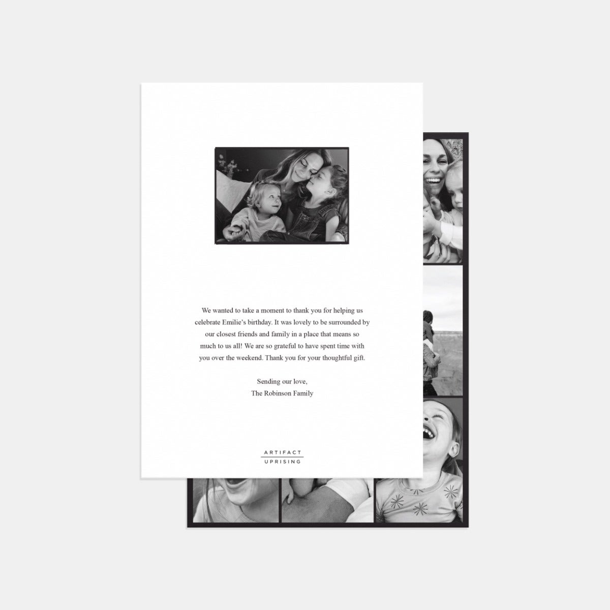 9-Image Photo Strip Thank You Card