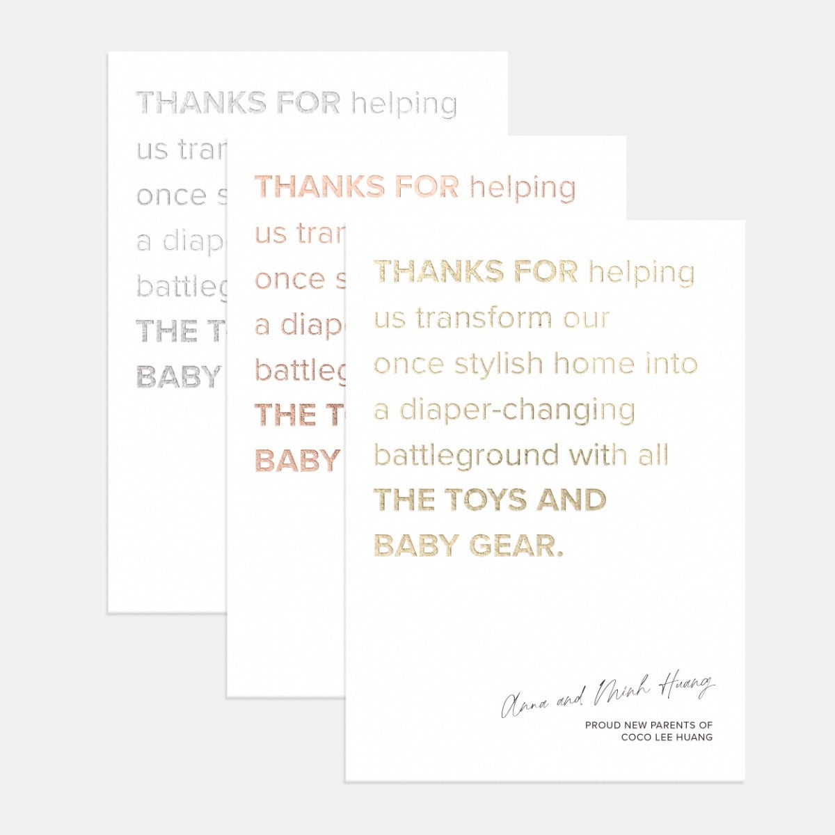 Thanks a Ton Personalized Thank You Card