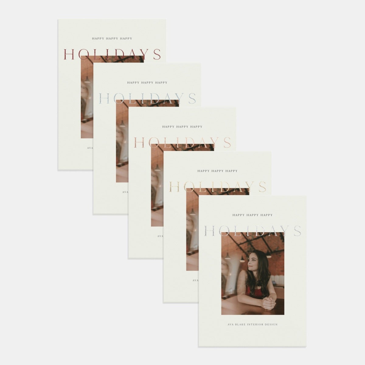 Modern Magazine Business Holiday Card