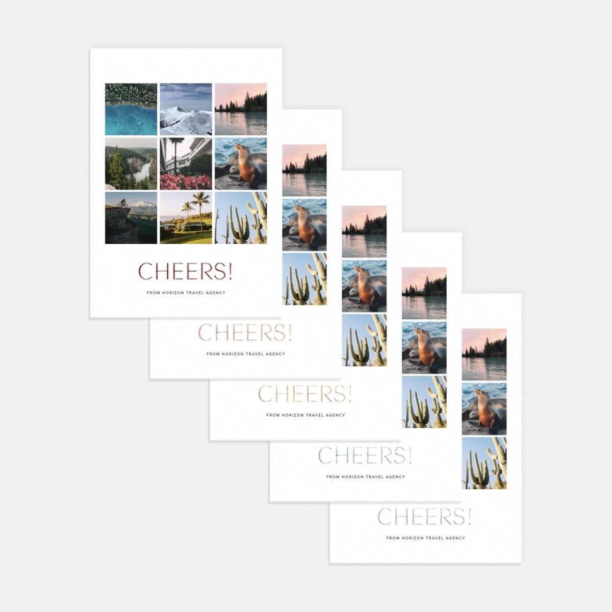 Multi-Image Vertical Business Holiday Card