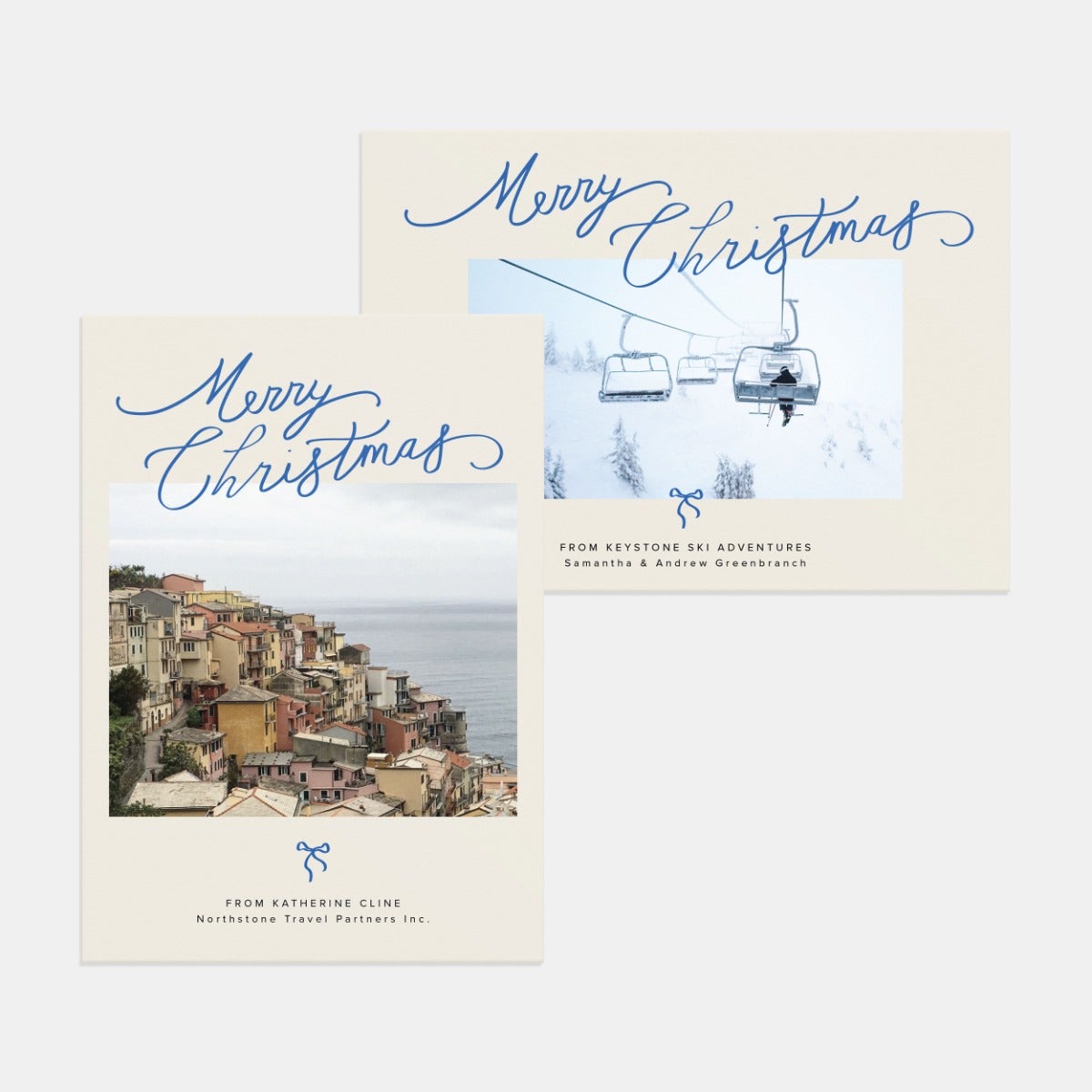 Merry Christmas Bow Business Card by Artifact Uprising | Cards