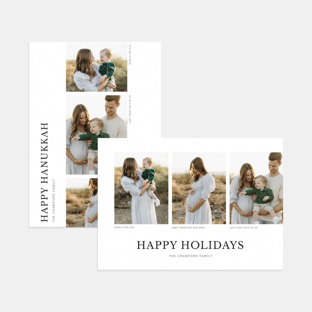 Photo Captions Holiday Card