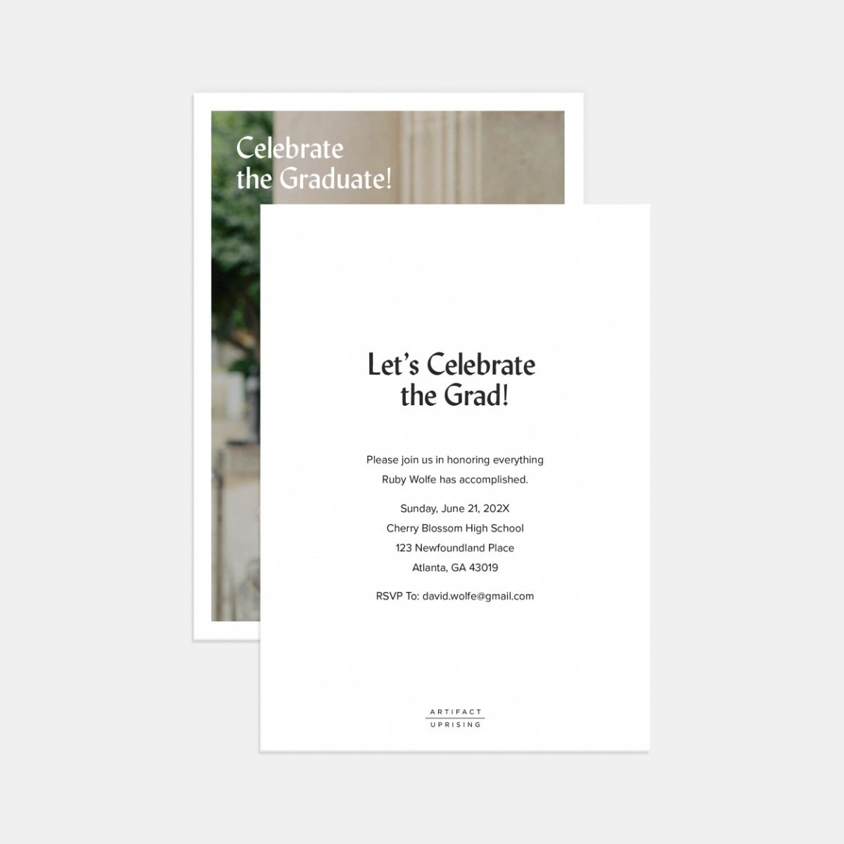 Classic Simple Graduation Announcement 